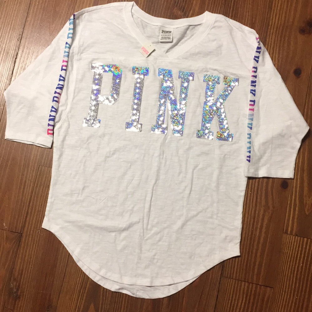 PINK Sequin Long sleeve NWT